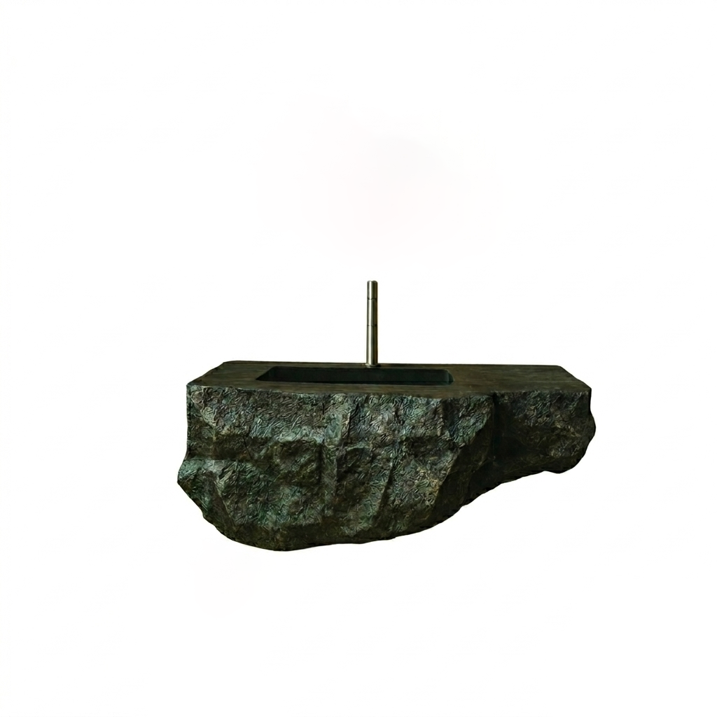 The Monolith Wall-Hung Basin | Stone & Wood Collection 1030mm (W) x 570mm (D) x 480mm (H) - (V)