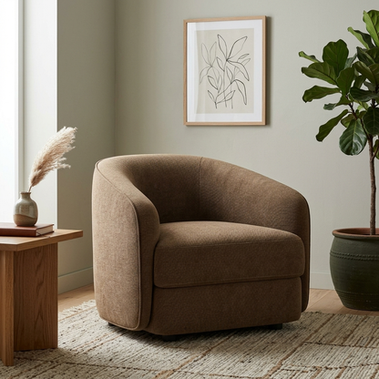 The Oliver Wood-Accent 1 Seater Sofa - (NO)