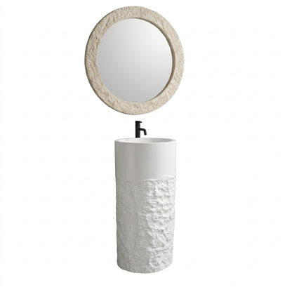 The Piller Brown | Stone & Wood Series 400mm (W) x 400mm (D) x 860mm (H) - (V)