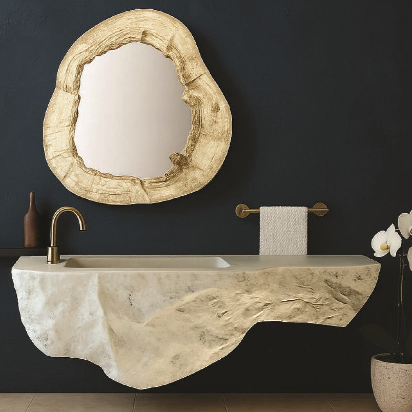 The Wall 90 Ivory Monolith | Stone & Wood Series 930mm (W) x 470mm (D) x 410mm (H) - (V)