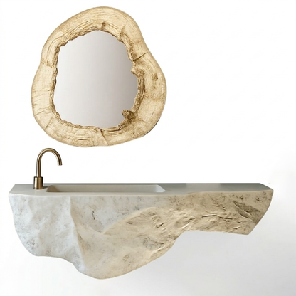 The Wall 90 Ivory Monolith | Stone & Wood Series 930mm (W) x 470mm (D) x 410mm (H) - (V)