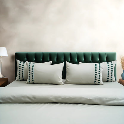 Unicorn Olive Aura (400TC) - 100% Cotton King-Size Bedsheet + 2 Pillow Covers