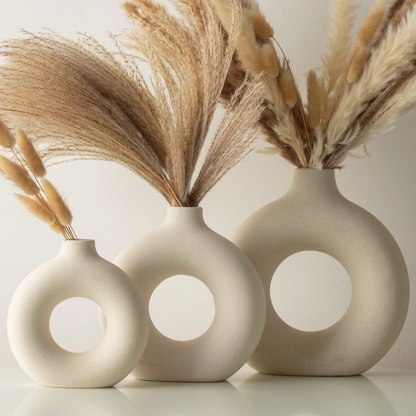 Minimalist Ceramic Donut Vase - (MVS)