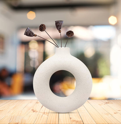 Minimalist Ceramic Donut Vase - (MVS)