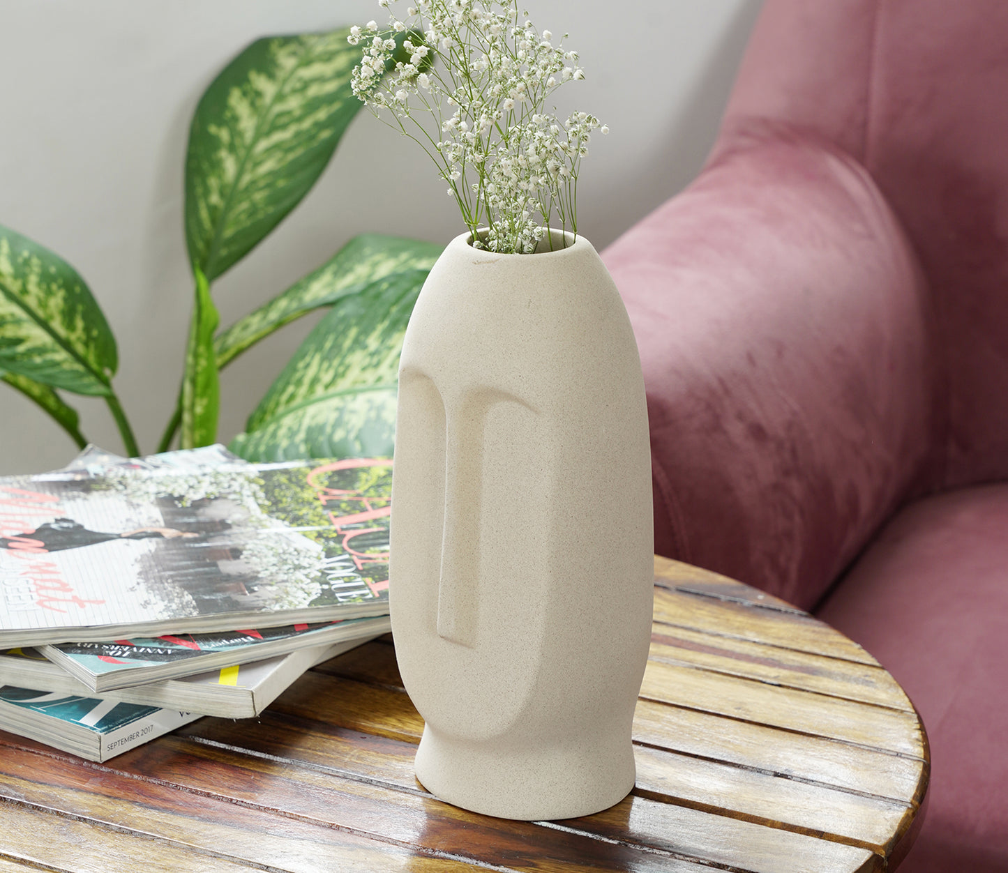 Artisan Rough Face Vase - (MVS)