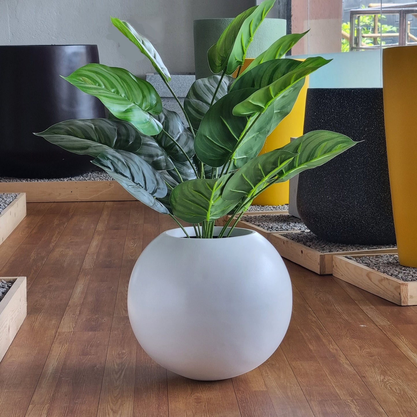 Minimalist Ceramic Round Vase - (MVS)