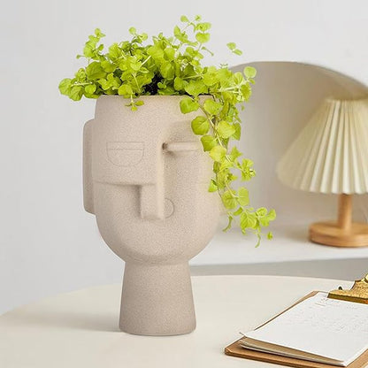 Sculptural Big Human Face Vase - (MVS)