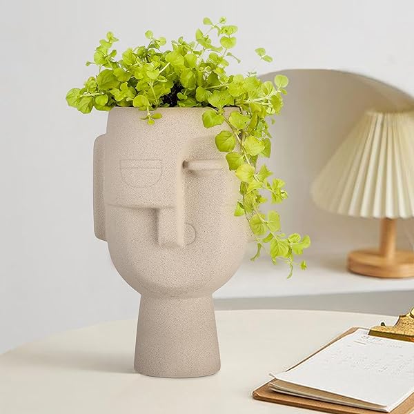 Sculptural Big Human Face Vase - (MVS)
