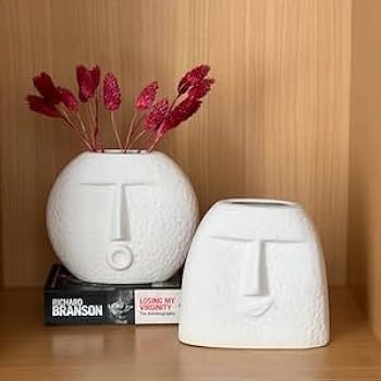 Whimsical Kiss Face Ceramic Vase - (MVS)