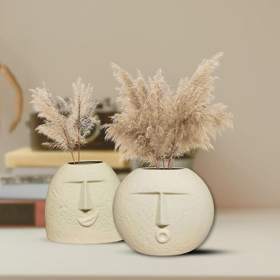 Whimsical Kiss Face Ceramic Vase - (MVS)