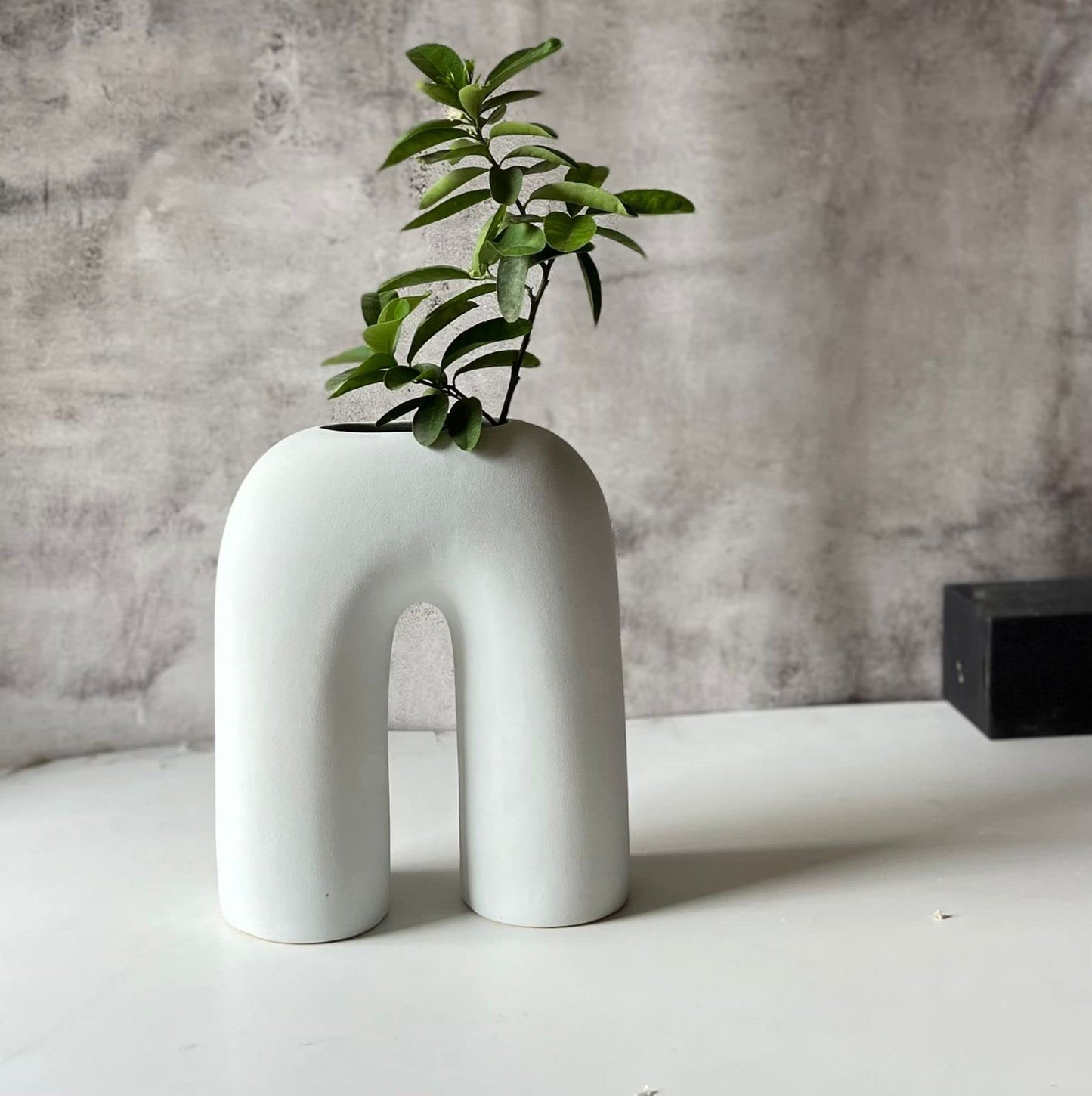 Sculptural Ceramic U Shape Vase - (MVS)