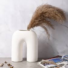 Sculptural Ceramic U Shape Vase - (MVS)