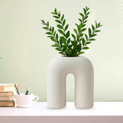 Sculptural Ceramic U Shape Vase - (MVS)