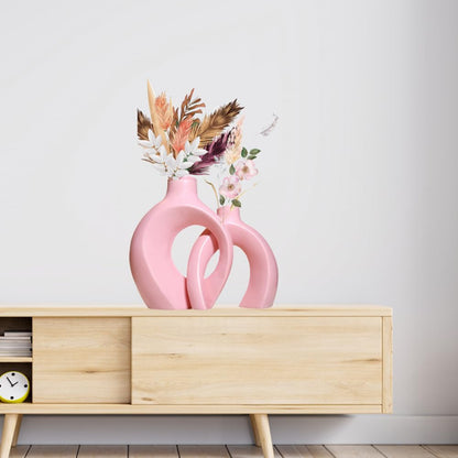Sleek Ceramic Half Oval Vase - (MVS)