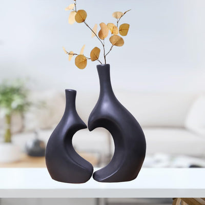 Sleek Ceramic Heart Shape Vase - (MVS)