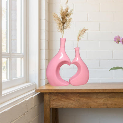 Sleek Ceramic Heart Shape Vase - (MVS)