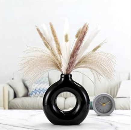 Sleek Ceramic Donut Glossy Vase - 12 Inch (MVS)