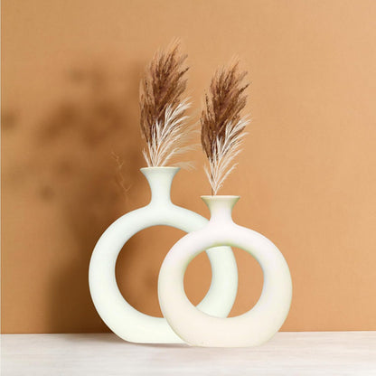 Slim Donut Ceramic Vase Set - (MVS)