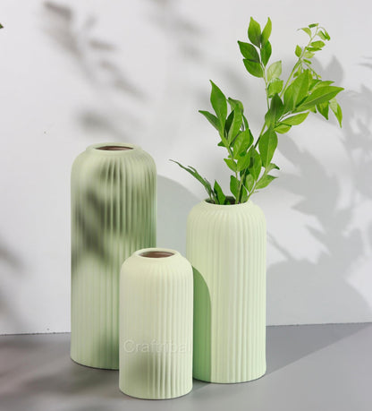 Flute Ceramic Vase Set - (MVS)