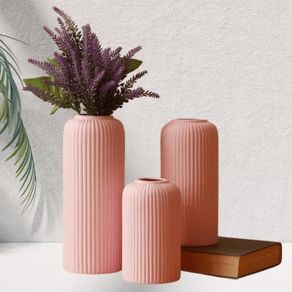 Flute Ceramic Vase Set - (MVS)