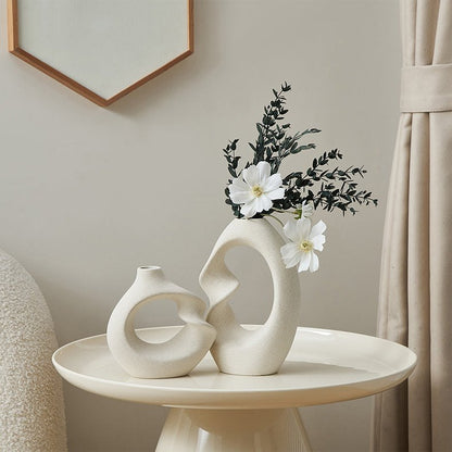 Twisted Donut Ceramic Vase Set - (MVS)