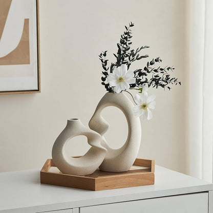 Twisted Donut Ceramic Vase Set - (MVS)