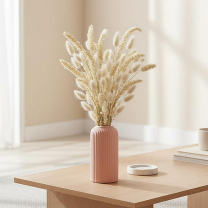 Flute Ceramic Vase - (MVS)