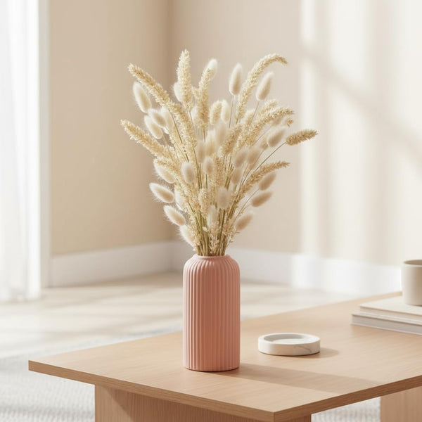 Flute Ceramic Vase - (MVS)