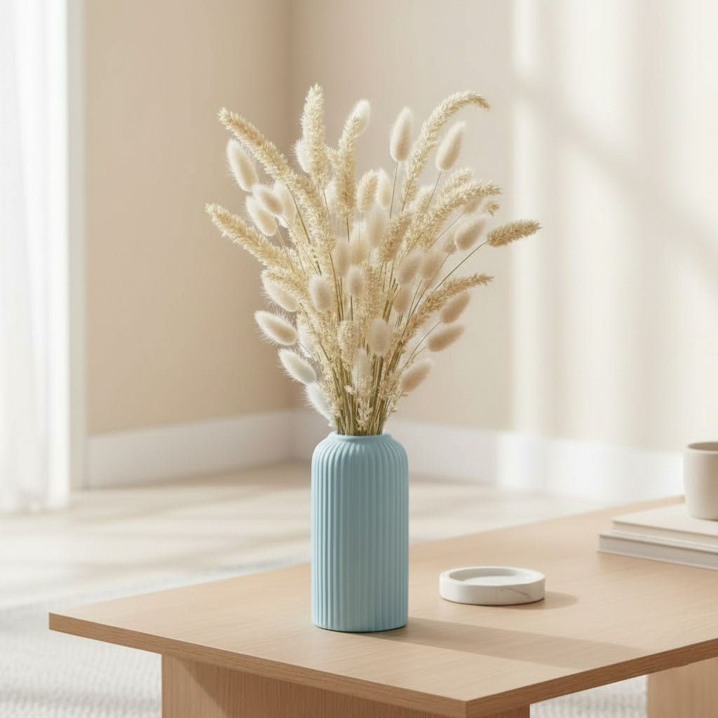 Flute Ceramic Vase - (MVS)