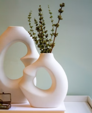 Twisted Donut Ceramic Vase - (MVS)