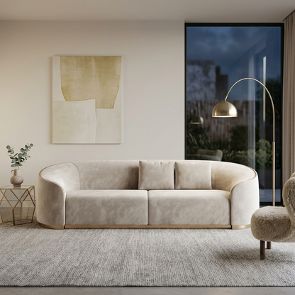 Verona Block-Tufted Bouclé 2-Seater Sofa (2100mm) - (NO)