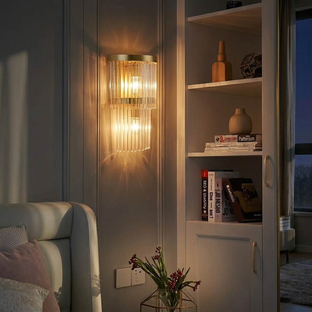 Vesta Long-Stem Glass Wall Light - 10in * 17in (J)