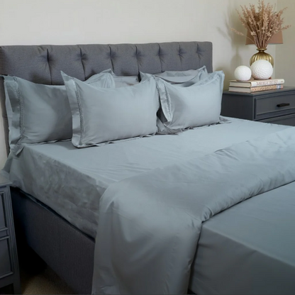 WAVS Bedsheet (300TC SATIN) - 100% Cotton King-Size Bedsheet + 2 Pillow Covers