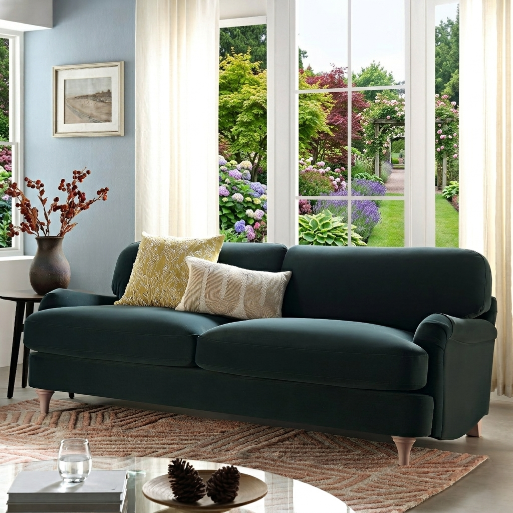 Wabi Upholstered 3-Seater Sofa W 203 x D 89 x H 78 cm - (OT)