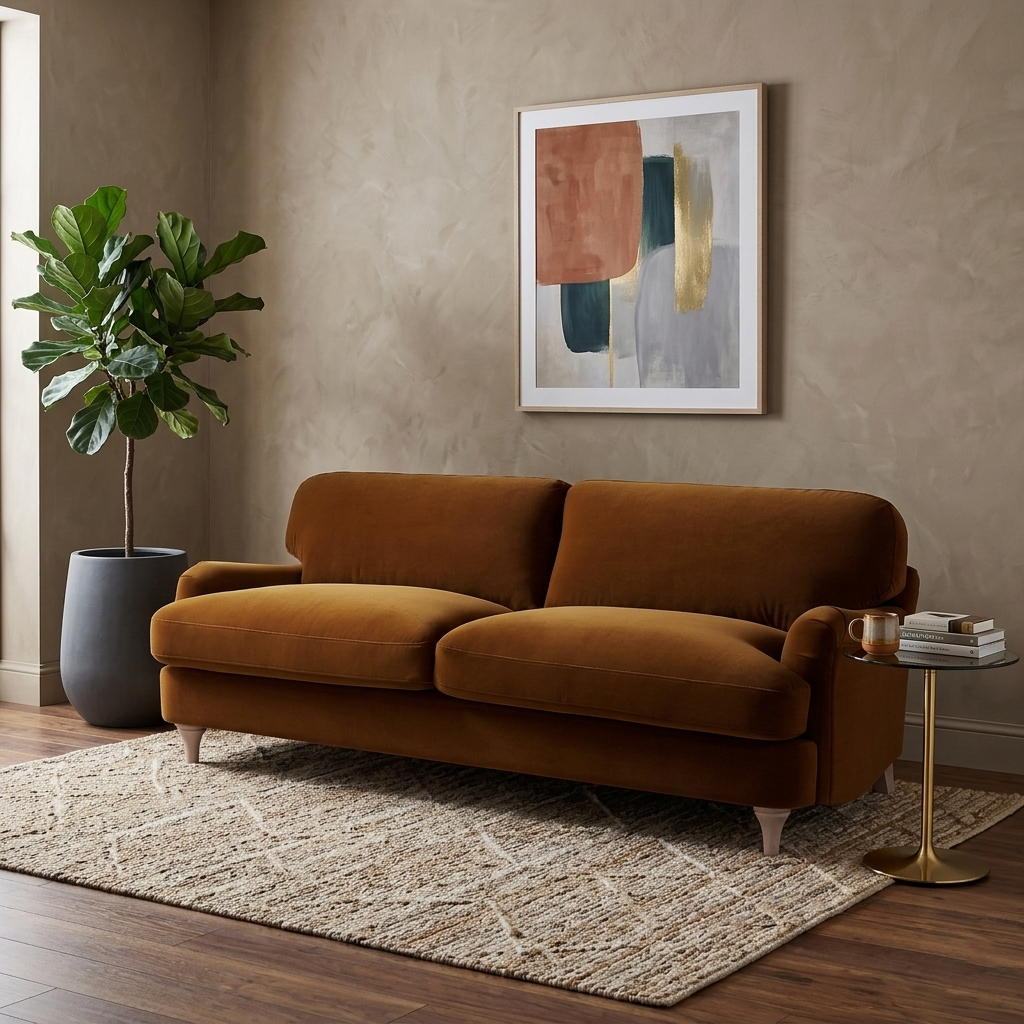 Wabi Upholstered 3-Seater Sofa W 203 x D 89 x H 78 cm - (OT)