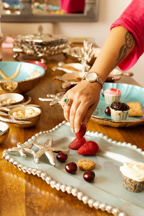 Aluminium Wavy Serving Platter (UHD) Urban Nivasa