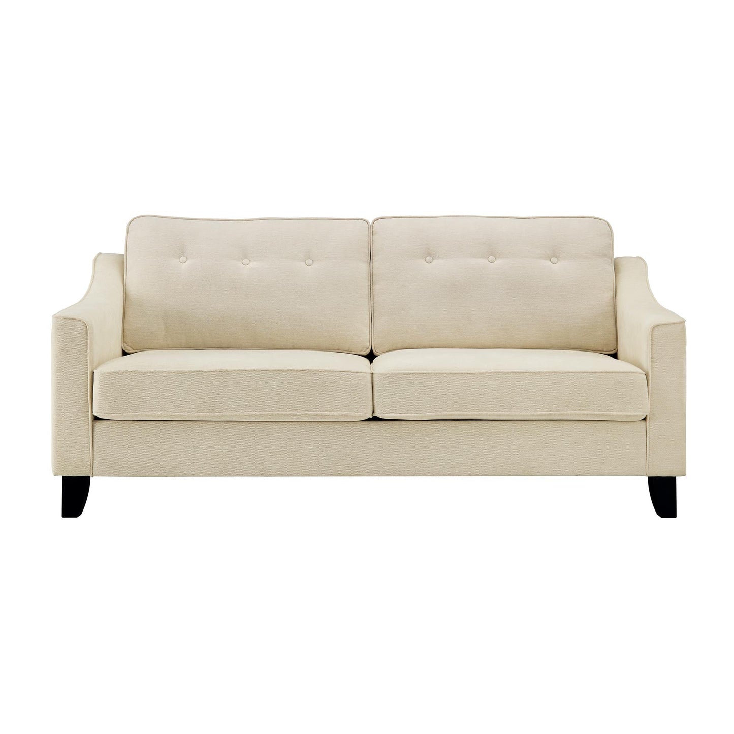 Waza Upholstered Fabric 3-Seater Slope Arm Sofa W 191 x D 84 x H 87 cm - (OT)