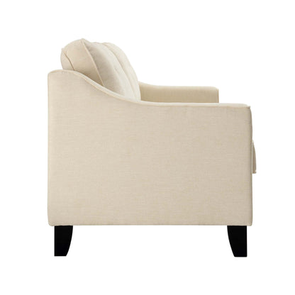 Waza Upholstered Fabric 3-Seater Slope Arm Sofa W 191 x D 84 x H 87 cm - (OT)