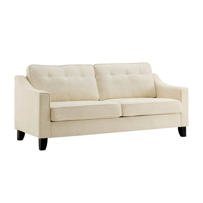 Waza Upholstered Fabric 3-Seater Slope Arm Sofa W 191 x D 84 x H 87 cm - (OT)