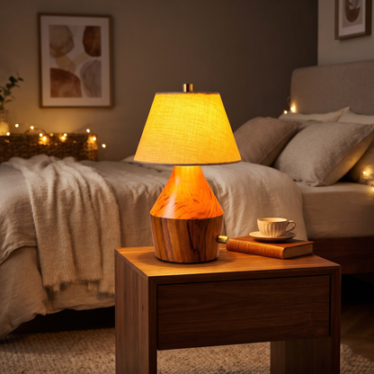 Welin Rechargeable Wooden Table Lamp (PL)