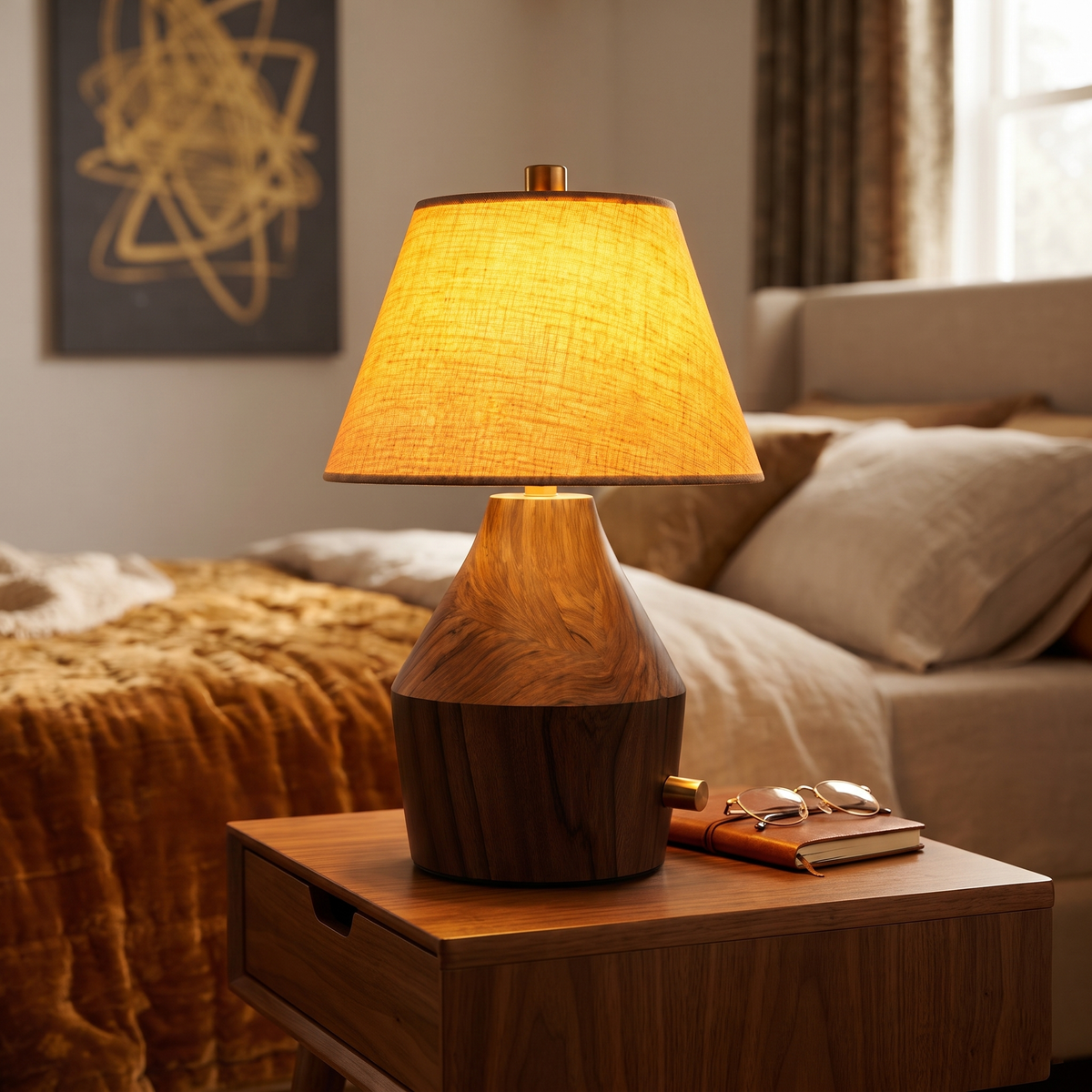 Welin Rechargeable Wooden Table Lamp (PL)