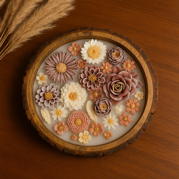 Arbour Essence 13-Inch Wooden Bark Bowl Scented Candle (FO) Urban Nivasa