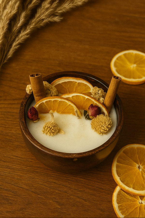 Arbour Essence 3-Inch Wooden Bark Bowl Scented Candle (FO) Urban Nivasa