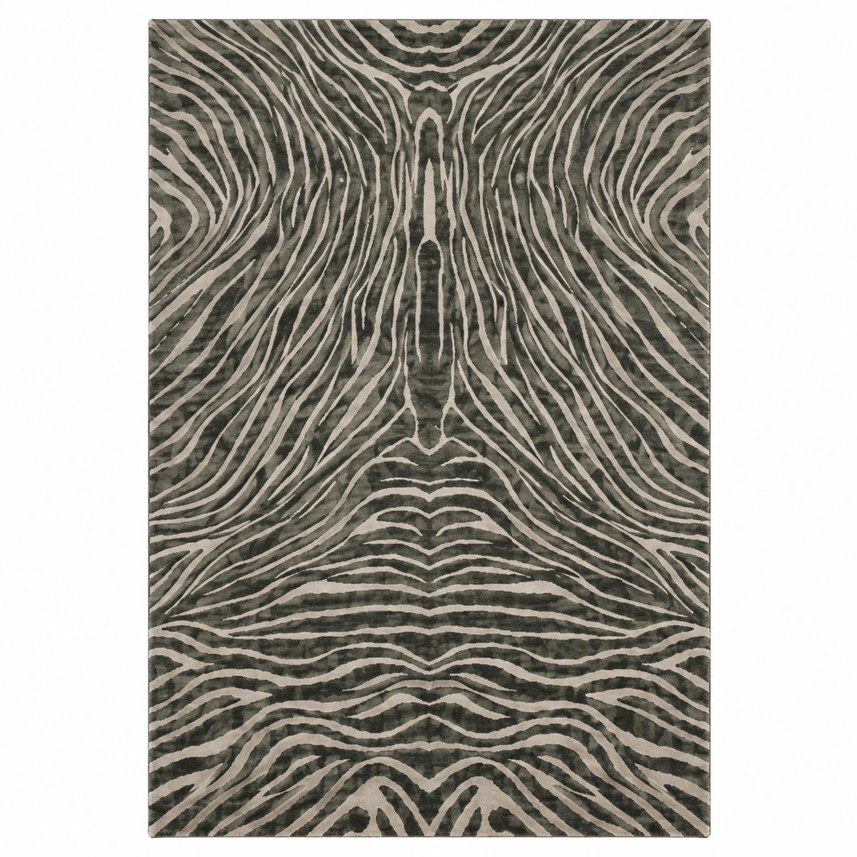 Zebra Stripe New Zealand Wool Rug (GG)