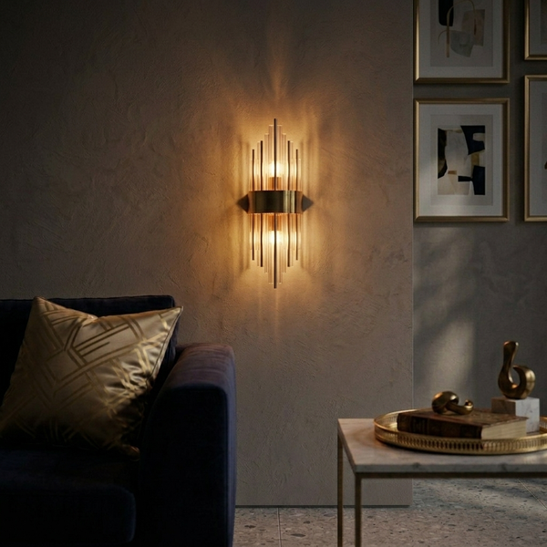 Zenith Arch Double Pillar Wall Light - 8in * 24in (J)