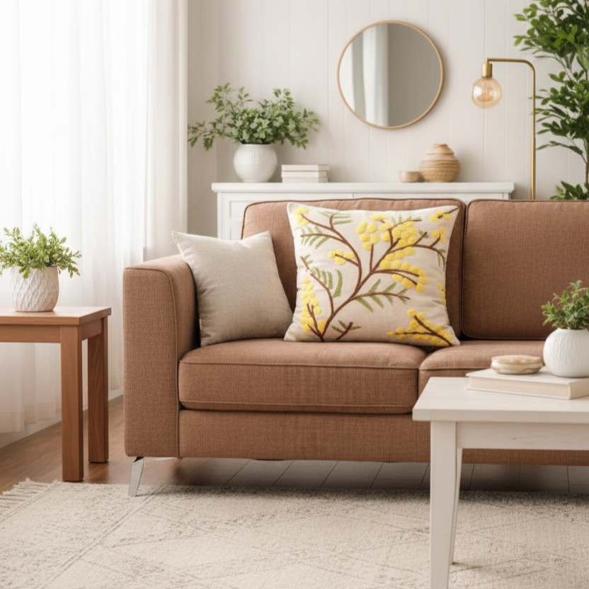 Blooming Dandelions Sofa Cushion Cover 40*40cms - (TFB)