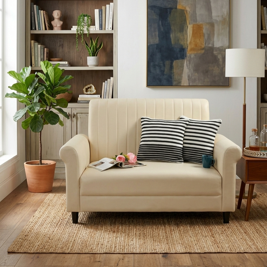 Artisan-Inspired Tufted & Striped Cushion Covers - 16*16 inches Set of 2 (TFB)