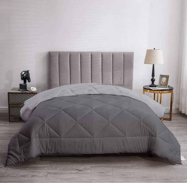 Soliano Diamond Style Single Plain Colour Reversible Comforter - 100% Micro Polyester & 200 GSM Fiber Filling (BC)