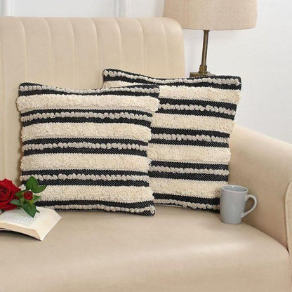Artisan Textural Harmony Cushion Covers - 16*16 inches Set of 2 (TFB)