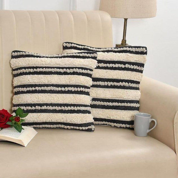Artisan Textural Harmony Cushion Covers - 16*16 inches Set of 2 (TFB)